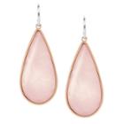 Fossil Teardrop Rose Quartz Large Earrings  Jewelry - Jf02838791