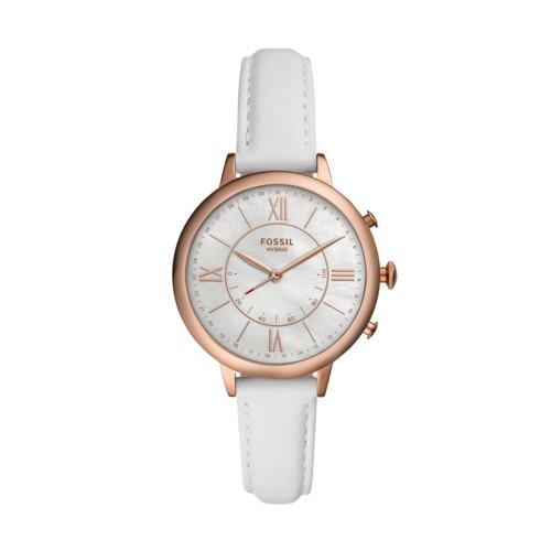 Fossil Hybrid Smartwatch - Jacqueline White Leather  Jewelry - Ftw5046
