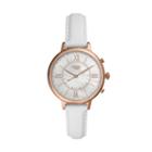 Fossil Hybrid Smartwatch - Jacqueline White Leather  Jewelry - Ftw5046