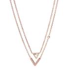 Fossil Geometric Rose Gold-tone Steel Necklaces  Jewelry Rose Gold- Jf02897791