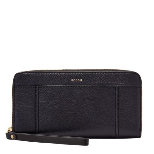 Fossil Jori Rfid Zip Clutch  Wallet Midnight Navy- Swl3008406