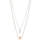 Fossil Moon And Star Two-tone Stainless Steel Convertible Necklace  Jewelry - Jof00520998