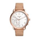 Fossil Hybrid Smartwatch - Q Tailor Light Brown Leather  Jewelry - Ftw1129