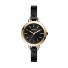 Fossil Classic Minute Three-hand Rose Gold-tone Black Stainless Steel Watch  Jewelry - Bq3027