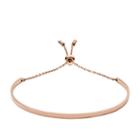 Fossil Curved Rose Gold-tone Stainless Steel Bracelet  Jewelry - Jf03024791