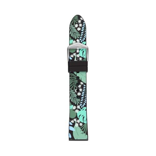 Fossil 18mm Wildflower Floral Silicone Strap   - S181426