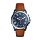 Fossil Hybrid Smartwatch - Q Grant Luggage Leather  Jewelry - Ftw1147