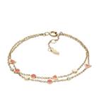 Fossil Geometric Semi-precious Double-chain Bracelet  Jewelry - Jf02893710