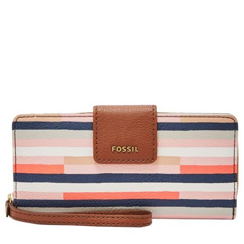 Fossil Madison Zip Clutch  Wallet Colorful Stripes- Swl3086875