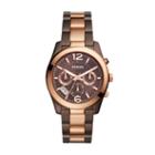 Fossil Perfect Boyfriend Multifunction Two-tone Stainless Steel Watch  Jewelry - Es4284