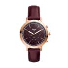 Fossil Hybrid Smartwatch - Q Neely Cabernet Leather  Jewelry - Ftw5003