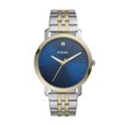 Fossil Lux Luther Three-hand Two-tone Stainless Steel Watch  Jewelry - Bq2418
