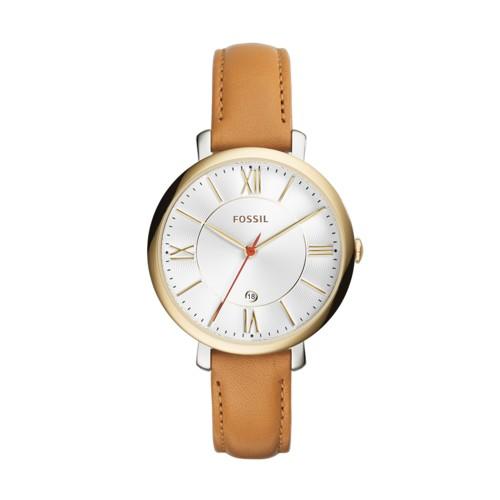 Fossil Jacqueline Tan Leather Watch   - Es3737