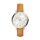 Fossil Jacqueline Tan Leather Watch   - Es3737