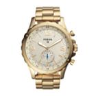 Fossil Hybrid Smartwatch - Q Nate Gold-tone Stainless Steel  Jewelry - Ftw1142