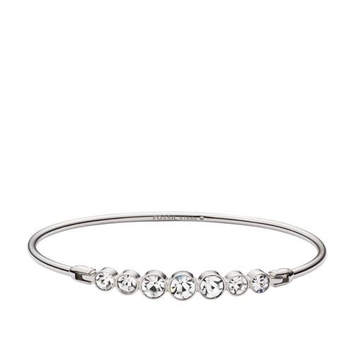 Fossil Pavã© Stainless Steel Flex Cuff  Jewelry Silver- Jof00189040