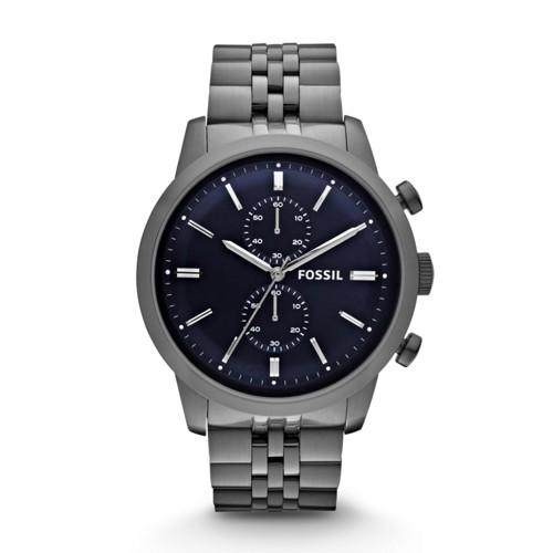 Fossil Townsman Chronograph Smoke Stainless Steel Watch Fs4786 Grey