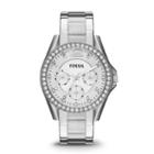 Fossil Riley Multifunction Stainless Steel Watch   - Es3202