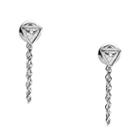 Fossil Triangle Glitz Chain Drop Earrings  Jewelry - Jf02975040