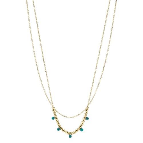 Fossil Double-strand Gold-tone Stainless Steel Necklace  Jewelry - Jof00524710