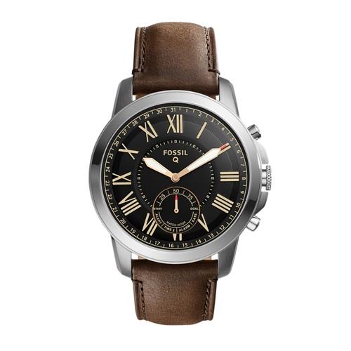 Fossil Refurbished Hybrid Smartwatch - Q Grant Dark Brown Leather   - Ftw1156j
