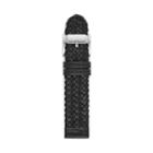 Fossil Black Leather 22mm Braided Watch Strap