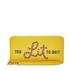 Fossil Logan Rfid Zip Around Clutch  Wallet Bright Lemon- Sl7850732