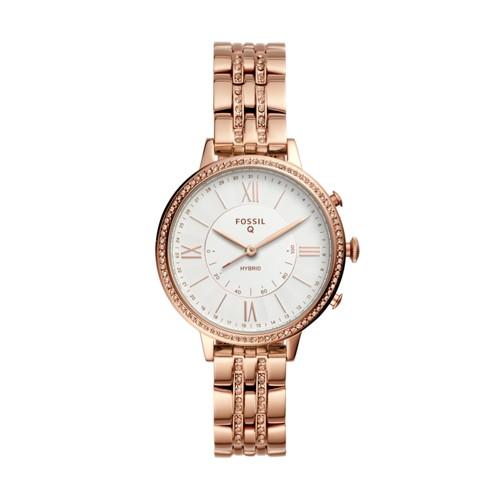 Fossil Hybrid Smartwatch - Jacqueline Rose Gold-tone Stainless Steel  Jewelry - Ftw5034