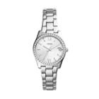 Fossil Scarlette Three-hand Date Stainless Steel Watch  Jewelry - Es4317