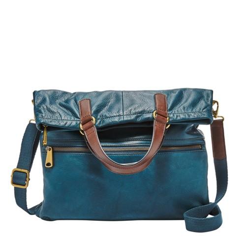 Fossil Explorer Tote  Handbag Indian Teal- Shb1521380