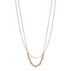 Fossil Double-strand Rose Gold-tone Stainless Steel Necklace  Jewelry - Jof00523791