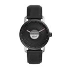 Fossil Limited Edition Fossil X Crosley Three-hand Black Leather Watch  Jewelry - Le1060