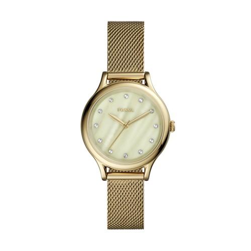 Fossil Laney Three-hand Gold-tone Stainless Steel Watch  Jewelry - Bq3391