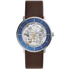 Fossil Chase Automatic Brown Leather Watch  Jewelry - Me3162