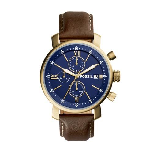 Fossil Rhett Chronograph Brown Leather Watch  Jewelry - Bq2099