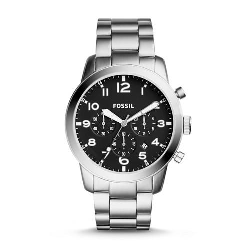 Fossil Pilot 54 Chronograph Stainless Steel Watch Fs5141 Black