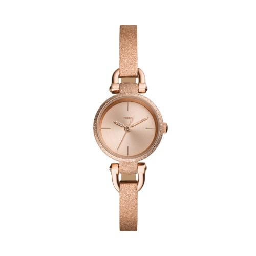 Fossil Georgia Mini Three-hand Rose Gold-tone Stainless Steel Watch Jewelry - Es4479