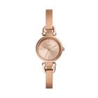 Fossil Georgia Mini Three-hand Rose Gold-tone Stainless Steel Watch Jewelry - Es4479