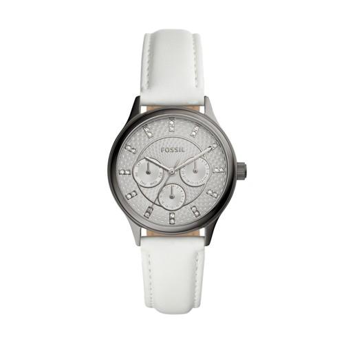 Fossil Modern Sophisticate Multifunction White Leather Watch  Jewelry - Bq3359