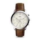 Fossil Neutra Chronograph Brown Leather Watch  Jewelry - Fs5380
