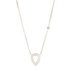 Fossil Geometric Rose Gold-tone Stainless Steel Necklace  Jewelry Rose Gold- Jf03067791