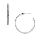 Fossil Textured Stainless Steel Hoops  Jewelry - Jof00503040