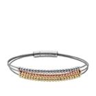 Fossil Multi-strand Tri-tone Brass Bracelet  Jewelry Multi- Jof00148998