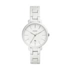 Fossil Jacqueline Three-hand Date Pearl-white Stainless Steel Watch  Jewelry - Es4397