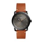 Fossil The Commuter Three-hand Date Luggage Leather Watch  Jewelry - Fs5276