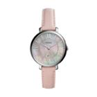 Fossil Jacqueline Three-hand Date Blush Leather Watch  Jewelry - Es4151