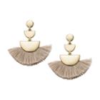 Fossil Vanilla Brass Fringe Earrings  Jewelry - Ja6956710