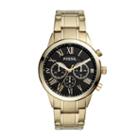 Fossil Flynn Midsize Chronograph Gold-tone Stainless Steel Watch  Jewelry - Bq1733ie