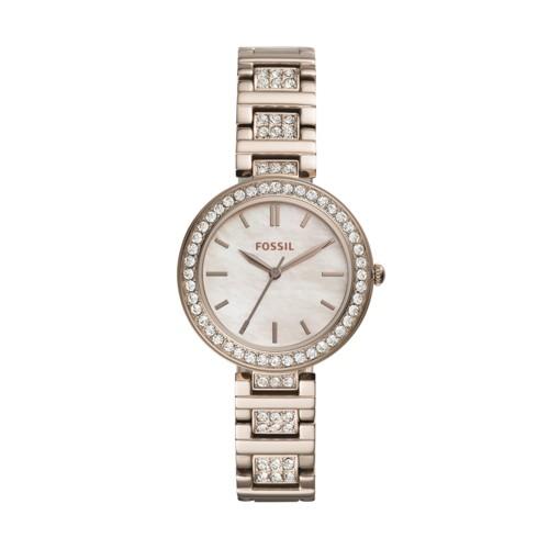 Fossil Karli Three-hand Pastel Pink Stainless Steel Watch  Jewelry - Bq3468