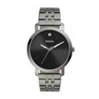 Fossil Lux Luther Three-hand Smoke Stainless Steel Watch  Jewelry - Bq2419